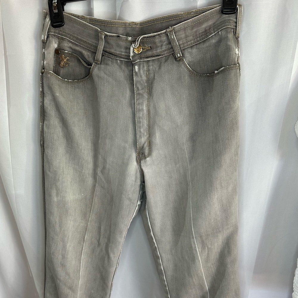 Womens Gray Jeans size L 30” waist Braxton vintage